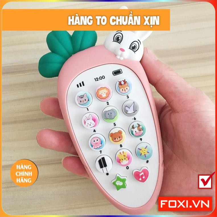 Điện thoại cà rốt-củ cải-thỏ đáng yêu-phát nhạc cho bé-Đồ chơi thông minh-phát triển IQ,EQ