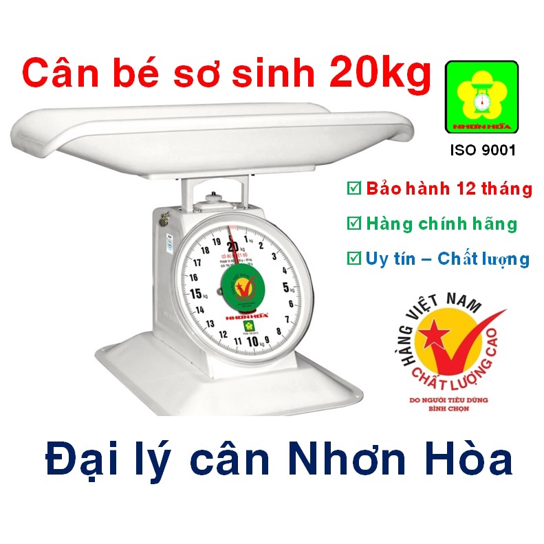 Cân trẻ sơ sinh Nhơn Hòa 20Kg chính hãng