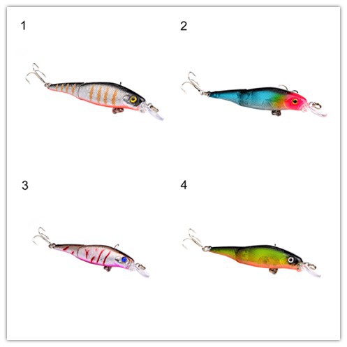 Mồi giả crankbait mô phỏng động tác thật của cá nước ngọt nhỏ, có 2 lưỡi câu