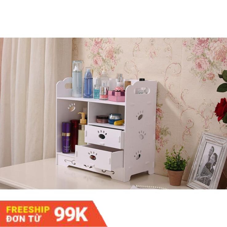 KỆ ĐỤNG MỸ PHẨM - HOẠ TIẾT CHÂN CÚN ĐÁNG YÊU - BẢO HÀNH 3 THÁNG