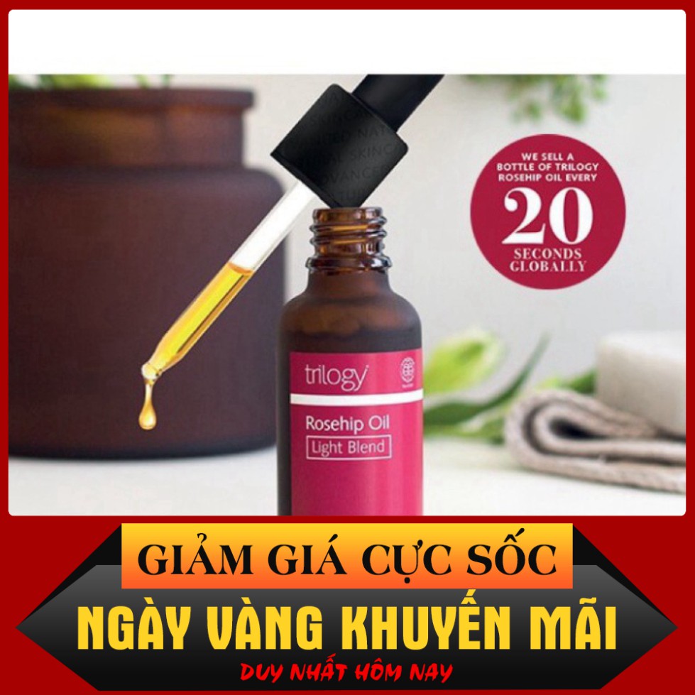 GIÁ CỰC SỐC Trilogy rosehip oil Light blend tinh dầu tầm Xuân cho da nhạy cảm GIÁ CỰC SỐC