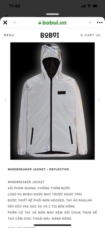 [Áo khoác] Jacket bobui phản quang