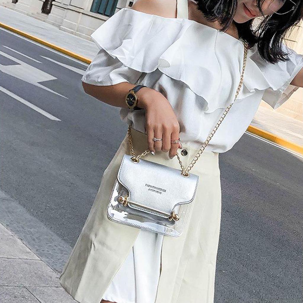 Túi Xách JADENTX08 Túi Đeo Chéo Nữ Trong Suốt Kèm Ví Nhỏ, Nổi Bật Thanh Ngang Kim Loại Thời Trang Chính Hãng JADEN STORE | BigBuy360 - bigbuy360.vn