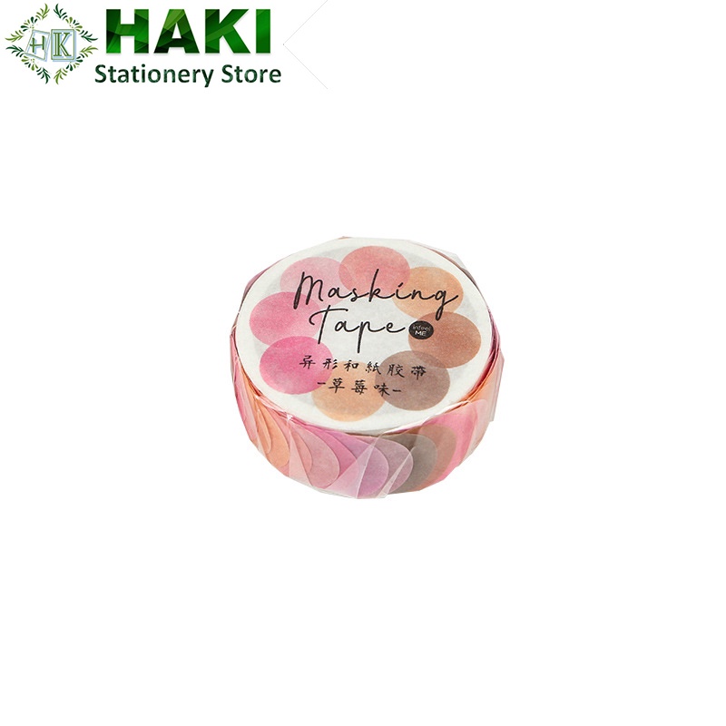 Sticker cute hình tròn nhiều màu HAKI, cuộn 100 hình dán sticker trang trí sổ dễ thương giá rẻ ST48