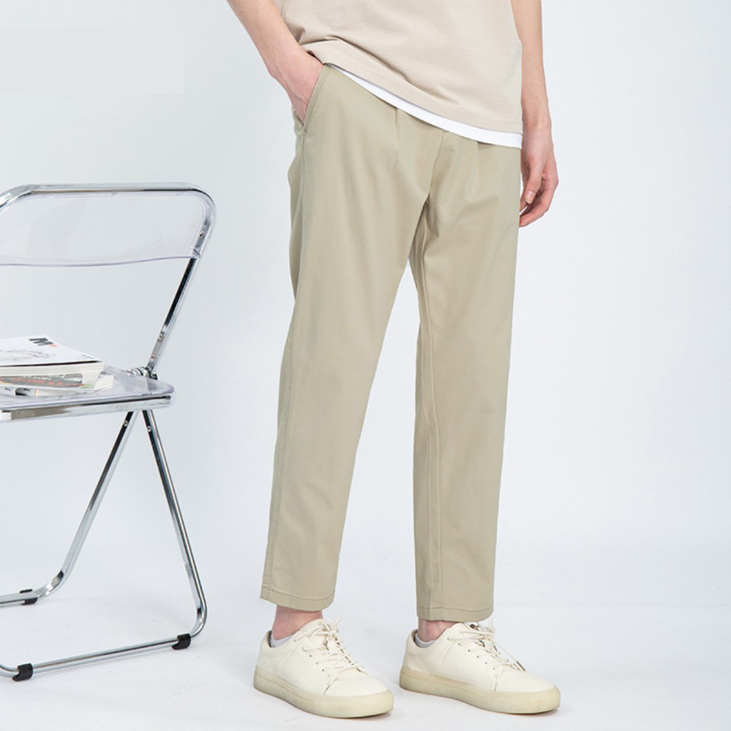 Quần kaki nam cạp chun ống suông Hàn quốc vải co giãn mềm mại thương hiệu JBAGY - JD0102