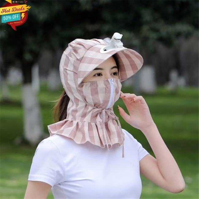 Khẩu Trang Chống Tia UV Bằng Polyester Có Quạt Tiện Dụng Và Bền