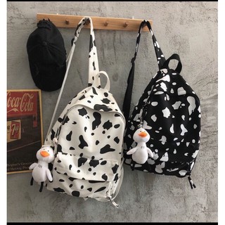 (Có sẵn)Balo bò sữa kèm móc VỊT balo thời trang