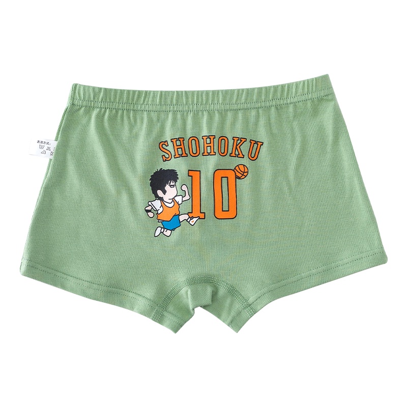 [THOMAS KIDS] 5 chiếc Quần lót trẻ em Boxer Đồ lót Cậu bé 100% cotton Thoải mái Bóng rổ Lakers 23 Phim hoạt hình Slam Dunk Mô hình 3D Đồ lót cho Bé Đồ lót Boxer cho 3-12 Tuổi