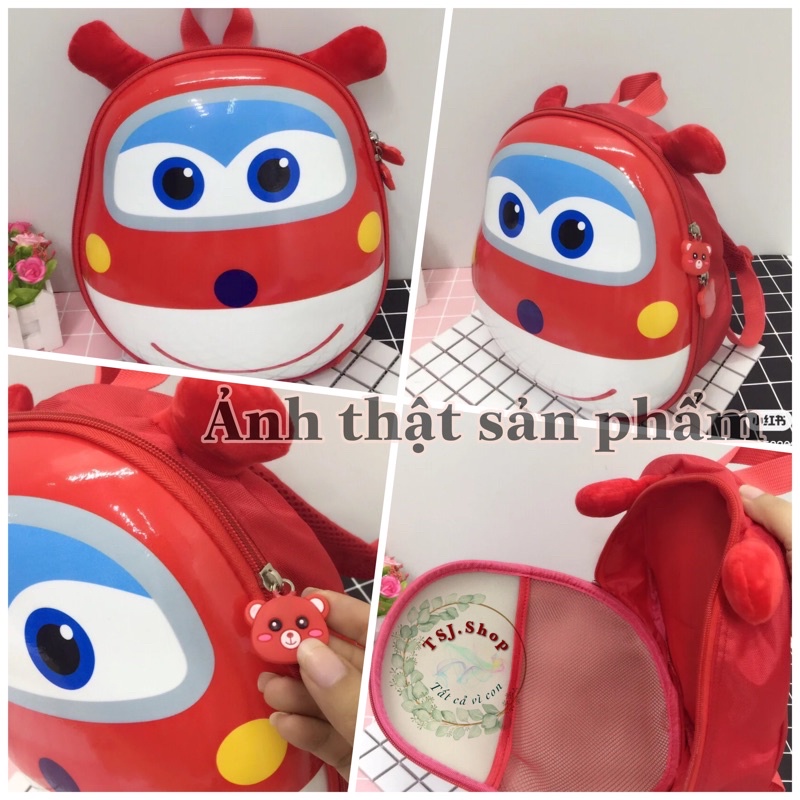 Balo cho bé trai bé gái hoạ tiết hoạt hình đội bay siêu đẳng Super Wings