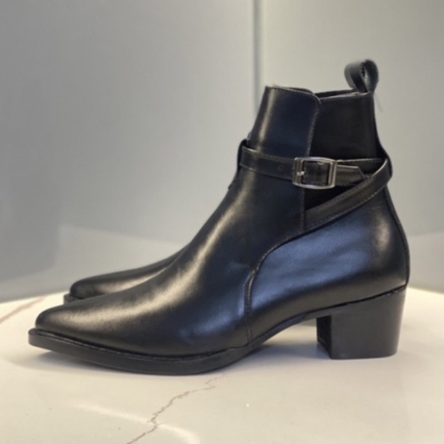 Jodhpur Boots Black, Boots có quai da bò, detail Buckle