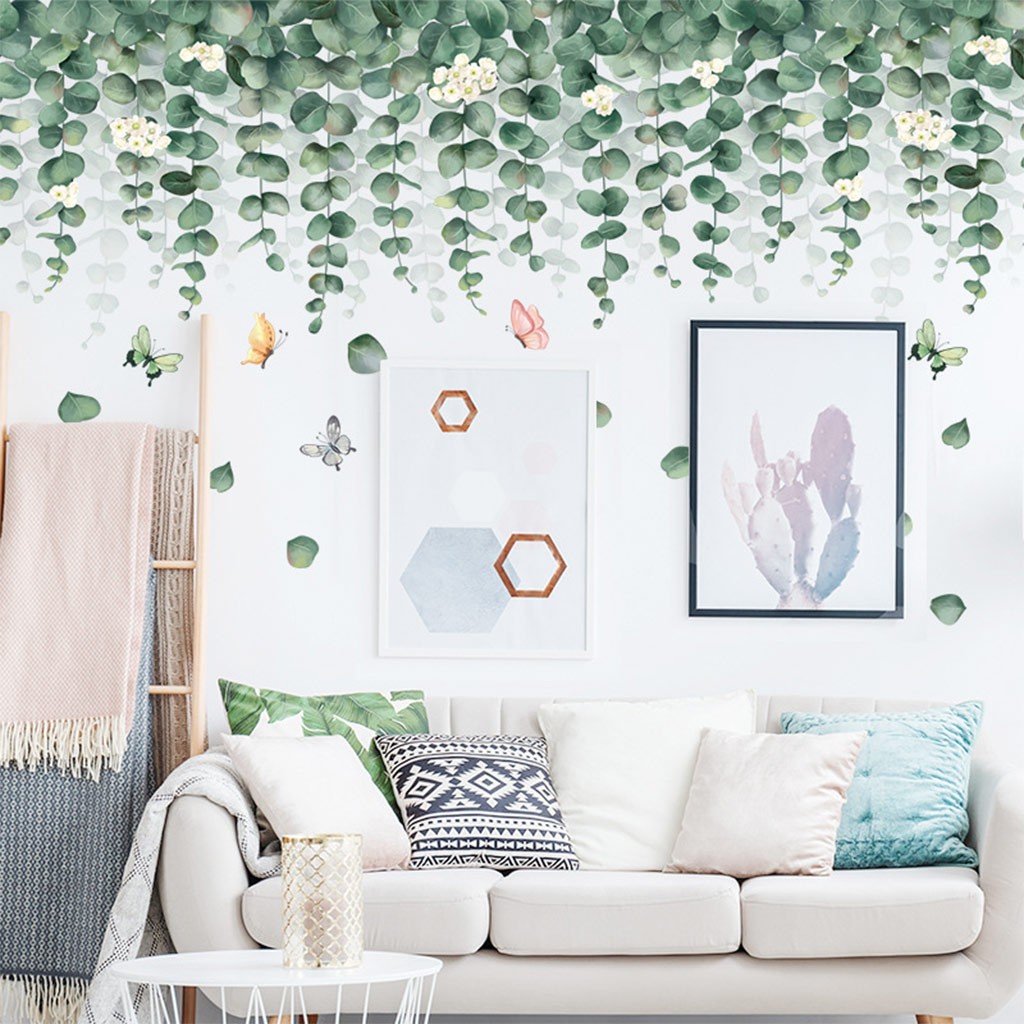 Decal dán tường, tranh dán tường phòng ngủ, quán cà phê, cửa hàng hình Dàn hoa BH77