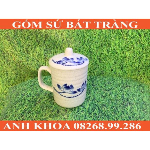 Cốc dáng trụ 450ml Bát Tràng - Gốm sứ Bát Tràng Anh Khoa