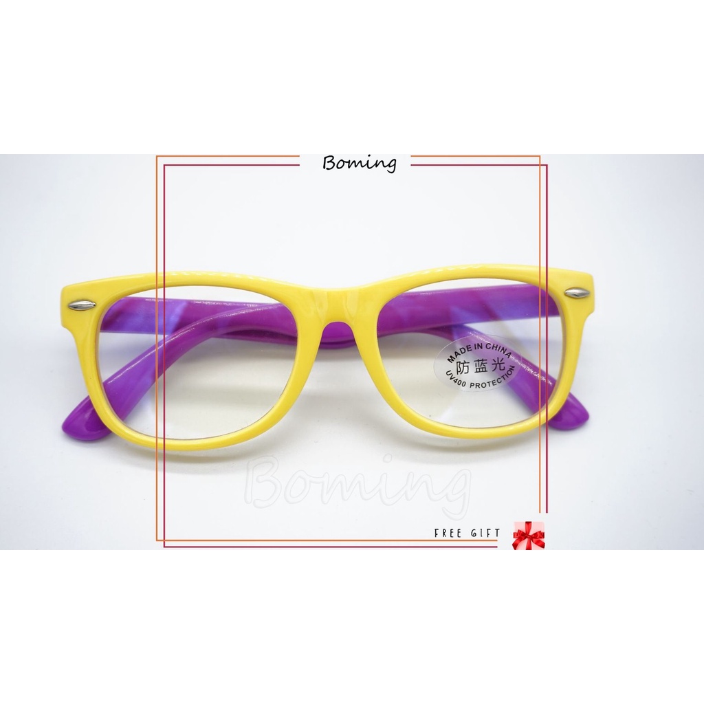 Kính mắt chống bức xạ trẻ em 6 màu Kính chống ánh sáng xanh Gọng kính linh hoạt Thay thế tế bào máy tính có thể thay thế Kính bảo vệ mắt cho trẻ 5-13 tuổi