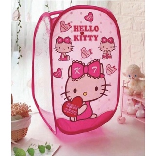 Sọt đựng đồ vải Hello Kitty nơ 58x35cm
