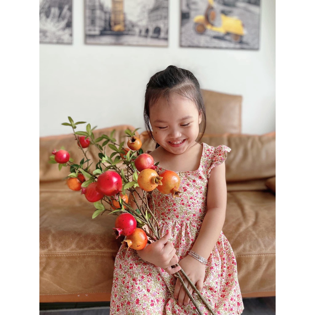 Đầm/ Váy Bé Gái Chất Cotton Thô Họa Tiết Hoa Nhí Xinh Xắn - EDNA DRESS - DRC004 - SAOLA KIDS CLOTHING