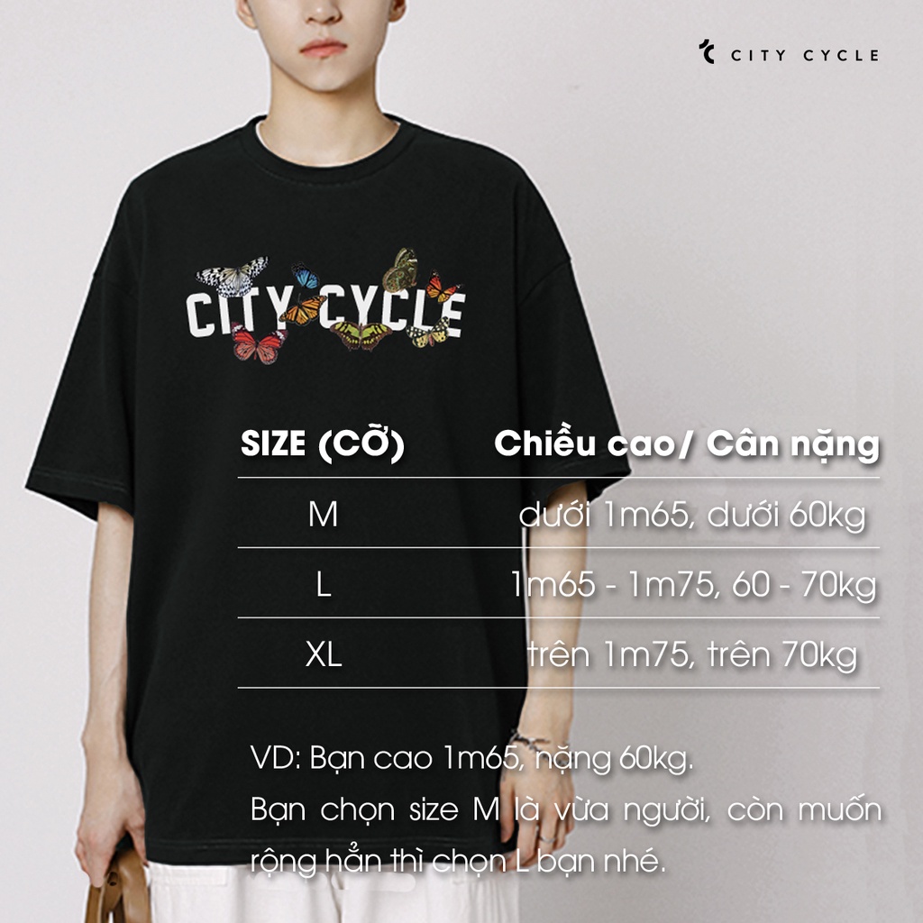 Áo thun nam nữ Butterfly City Cycle - Áo thun tay lỡ  Unisex form rộng Local Brand