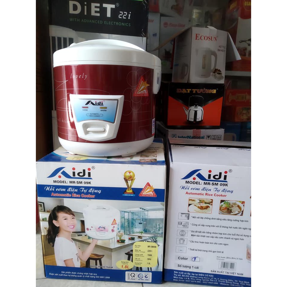 Nồi cơm điện Aidi 1,8L MR SM-09K