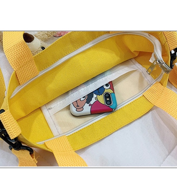 Túi đeo chéo ENVIROSAX vải canvas họa tiết gấu dễ thương xinh xắn