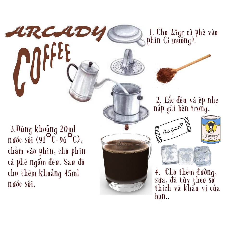 Cà phê nguyên chất 100% thơm ngon quyến rũ - Arcady Coffee 1