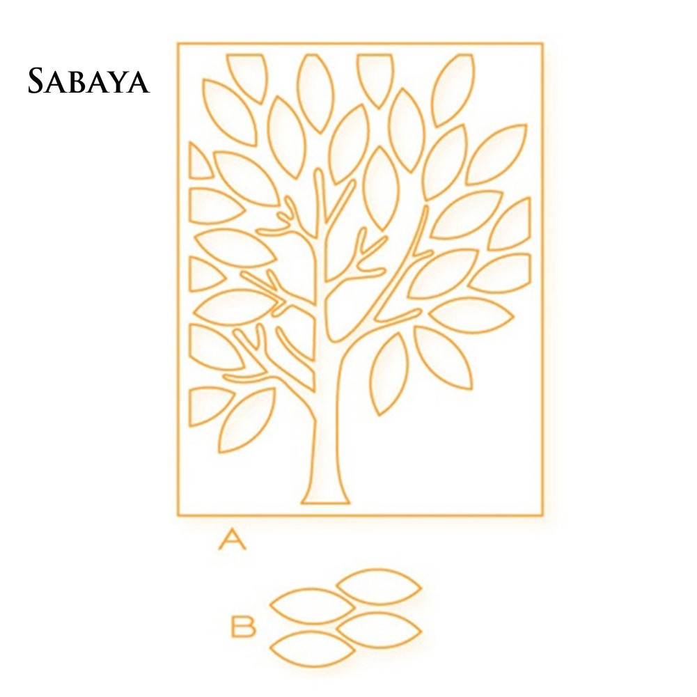 Khuôn Cắt Giấy Làm Từ Kim Loại Hình Cây Trang Trí Scrapbook