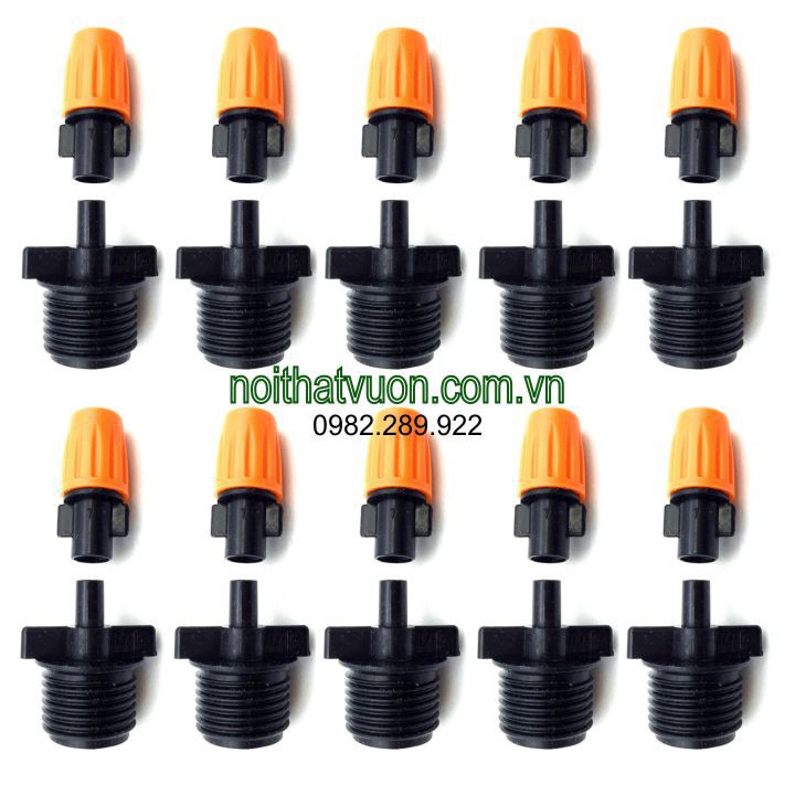 Đầu phun cam - 10 Bộ phun sương màu cam chân ren 21