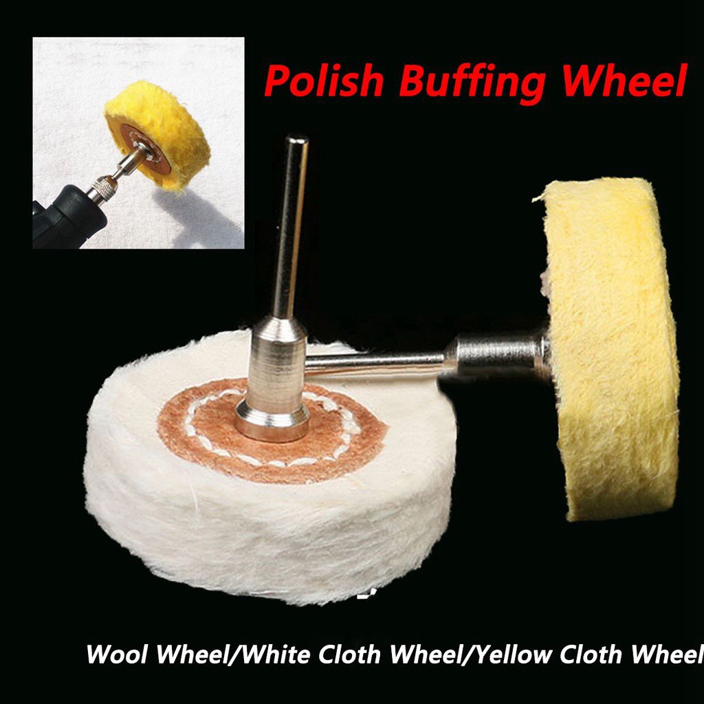 Bộ Đầu Mài Đánh Bóng Hình Chữ T Bằng Vải Len Cotton Mềm Kèm Trục Nối
