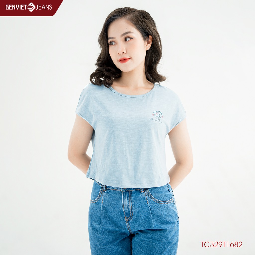 Áo Thun Cộc Tay Summer Genviet Nữ TC329T1682 GENVIET