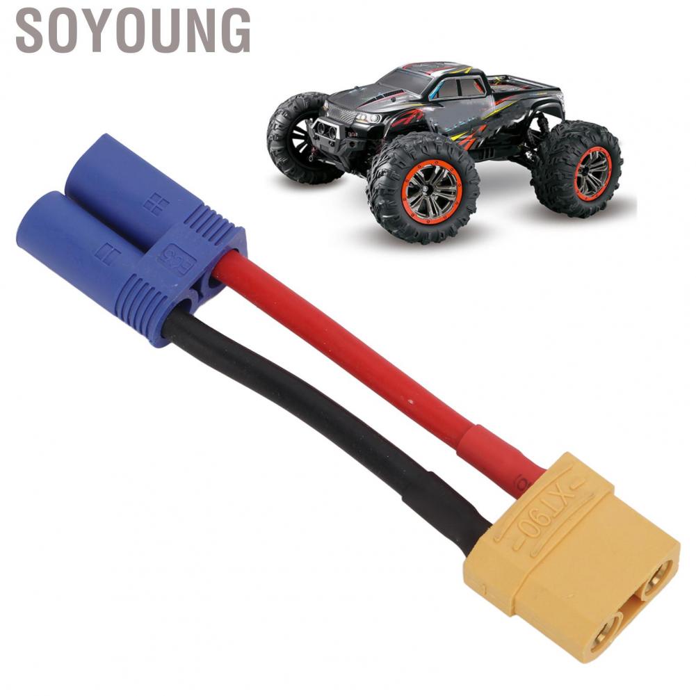 Soyoung XT90 Female To EC5 Male Cable 12AWG Wire Adapter For RC Car Aircraft Model 3.9in