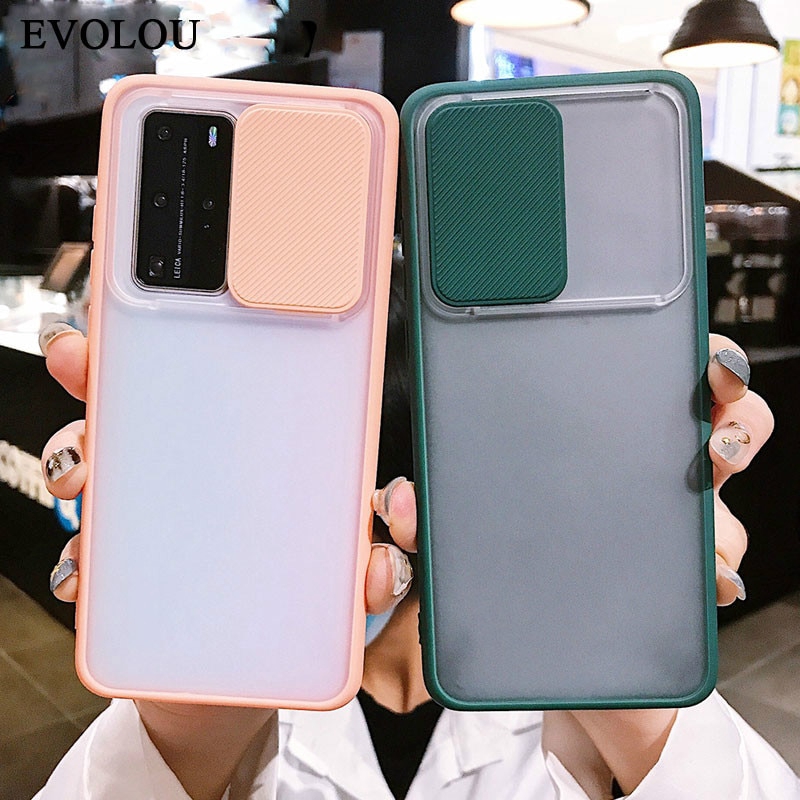 for Samsung Galaxy S20 FE 5G Galaxy S21 Ultra S21 Plus  Note 20 Ultra Cover Ốp điện thoại mặt nhám trong suốt có nắp trượt bảo vệ camera cho Samsung S20 Ultra/Samsung Galaxy S20 Plus