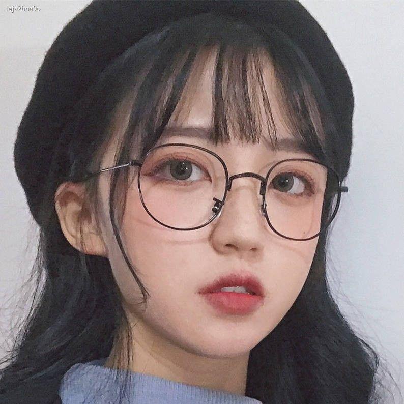 ☑♘He Junlin cùng một kính cận thị nữ phiên bản hàn quốc của retro trong suốt bảo vệ bức xạ học sinh tròn phẳng ánh s