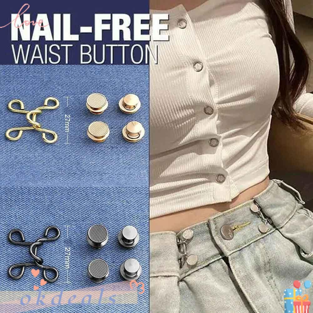 Khóa Thắt Lưng Quần Jean Không Cần Đóng Đinh 27 / 32MM Dành Cho Nam Nữ