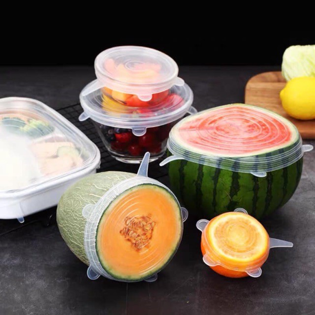 Set 6 nắp silicon bọc thực phẩm