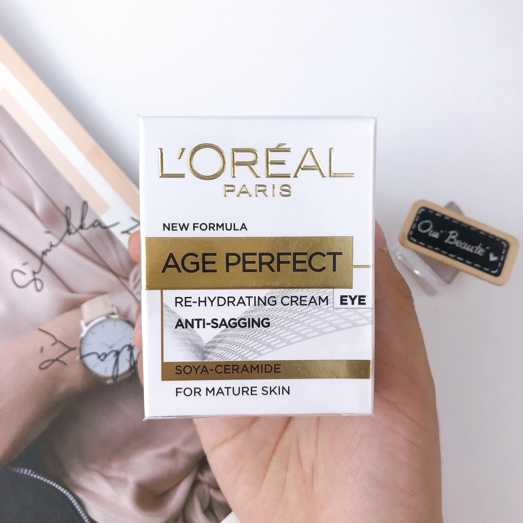 Kem mắt dưỡng ẩm L'oreal Age Perfect re-hydrating cream eye anti-sagging 15ml Ouibeaute