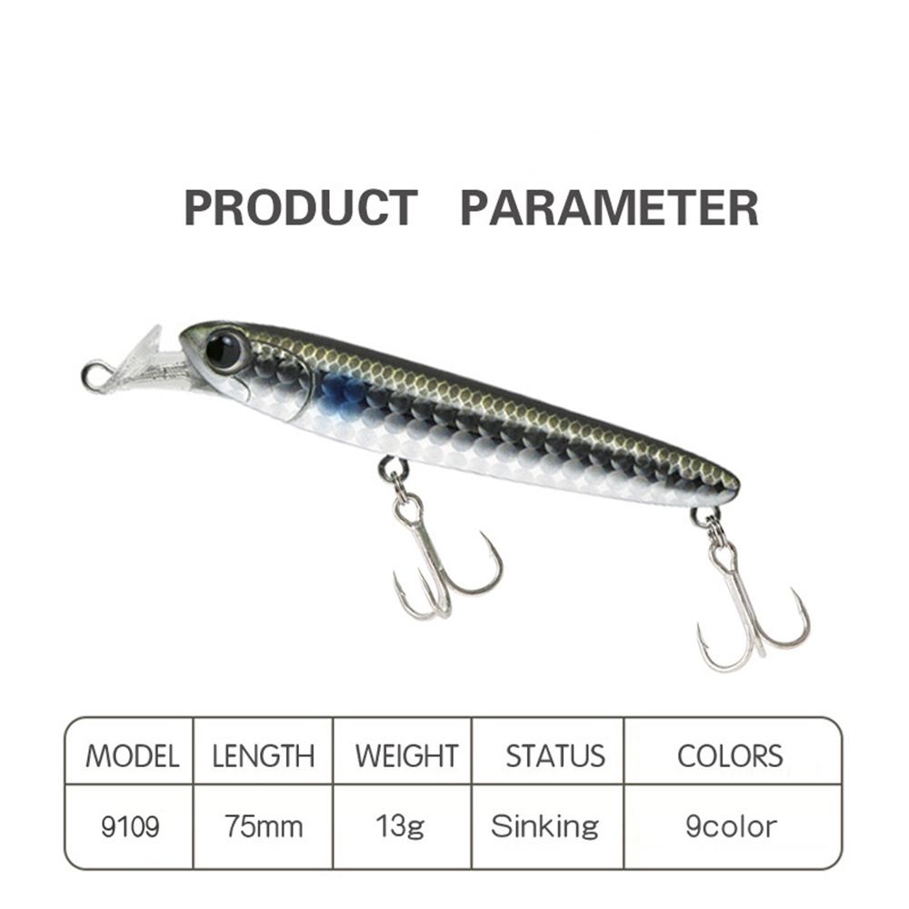 Mồi Câu Cá 75mm 13g Có Móc Câu Tiện Dụng