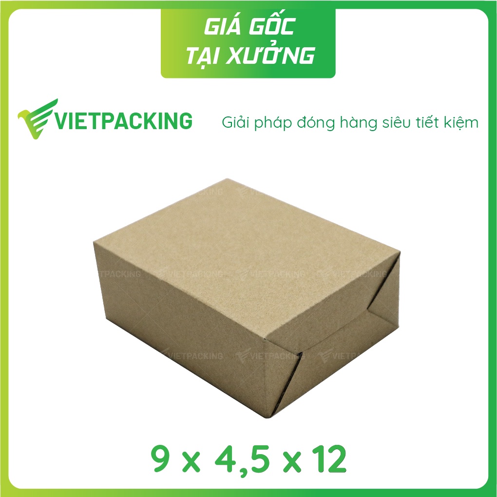 9x4,5x12 - 25 hộp carton nắp gài 1 đầu nhỏ đẹp, chắc chắn V020