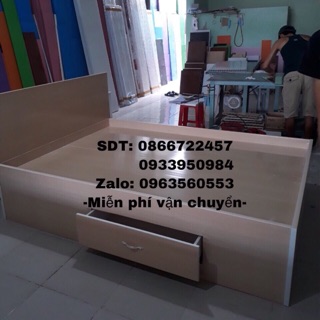 Giường nhựa màu giả gỗ siêu đẹp freeship tphcm