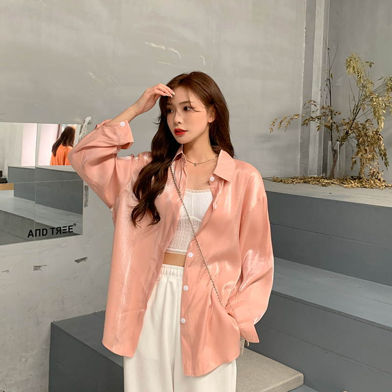 SUXI Áo sơ mi tay dài thời trang cổ điển cho nữ