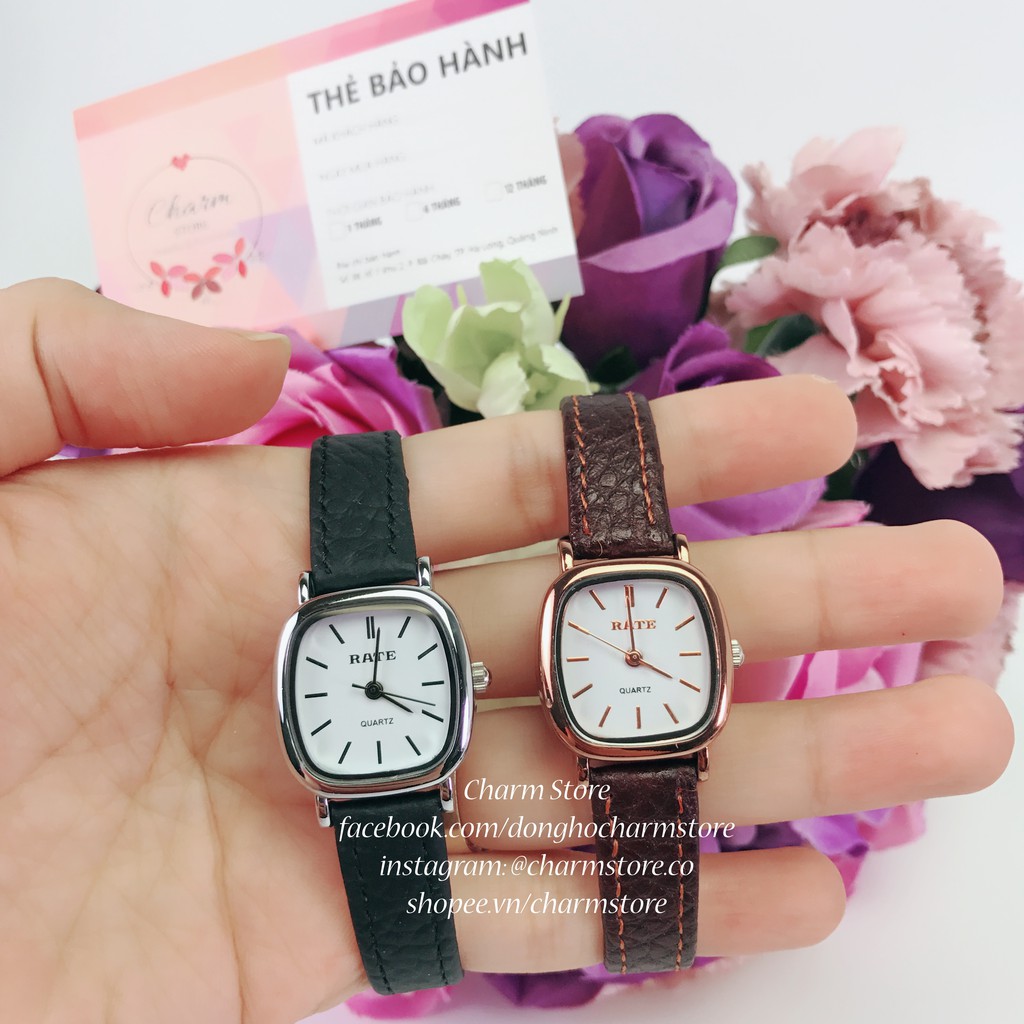 Đồng Hồ Nữ RATE, Mặt Vuông Cá Tính, Dây Da Cao Cấp Mềm Bền | Đồng Hồ Thời Trang Chính Hãng | BigBuy360 - bigbuy360.vn
