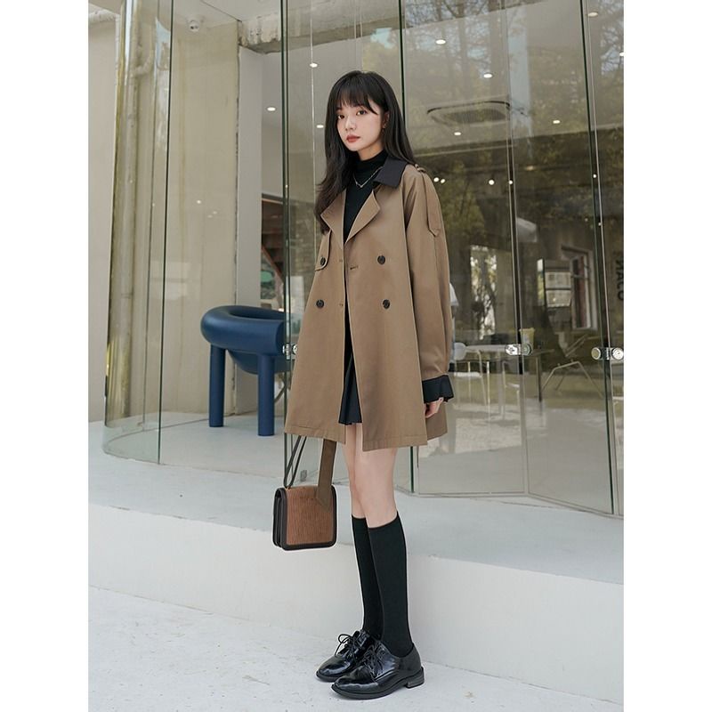 Áo khoác dáng rộng phong cách Hàn Quốc cổ điển thời trang