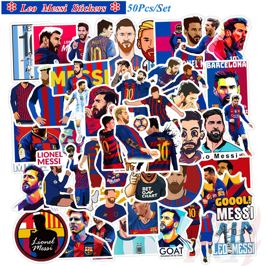 ❉ Leo Messi Series 01 - Famous Football Sports Player Superstar Stickers ❉ 50Pcs/Set Fans Collection Waterproof DIY Fashion Decals Doodle Stickers