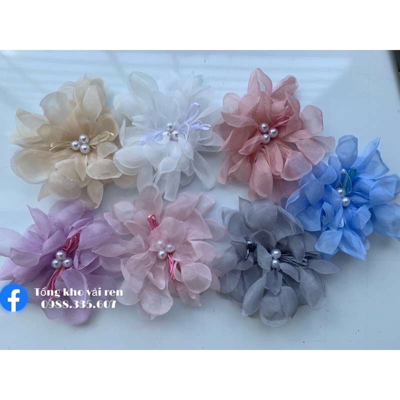 Hoa voan cài áo ,đính váy áo cao cấp