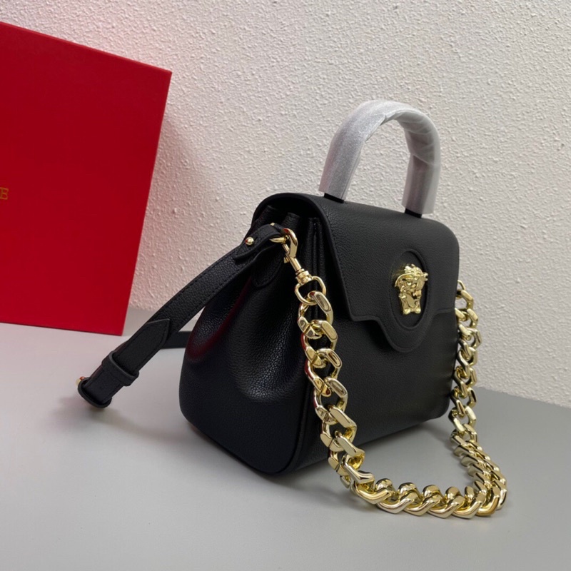 Túi xách/đeo chéo nữ logo thương hiệu Versace cao cấp mẫu mới phối dây xích và màu sắc siêu sang sành điệu