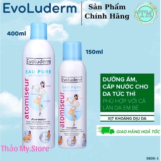 Xịt khoáng cấp ẩm làm dịu da Evoluderm 400ml -150ml -