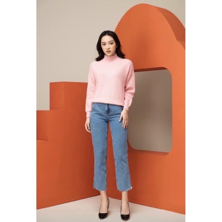 Áo len nữ hàn quốc cổ lọ form rộng dài tay dày đẹp Moonki AL01 | BigBuy360 - bigbuy360.vn