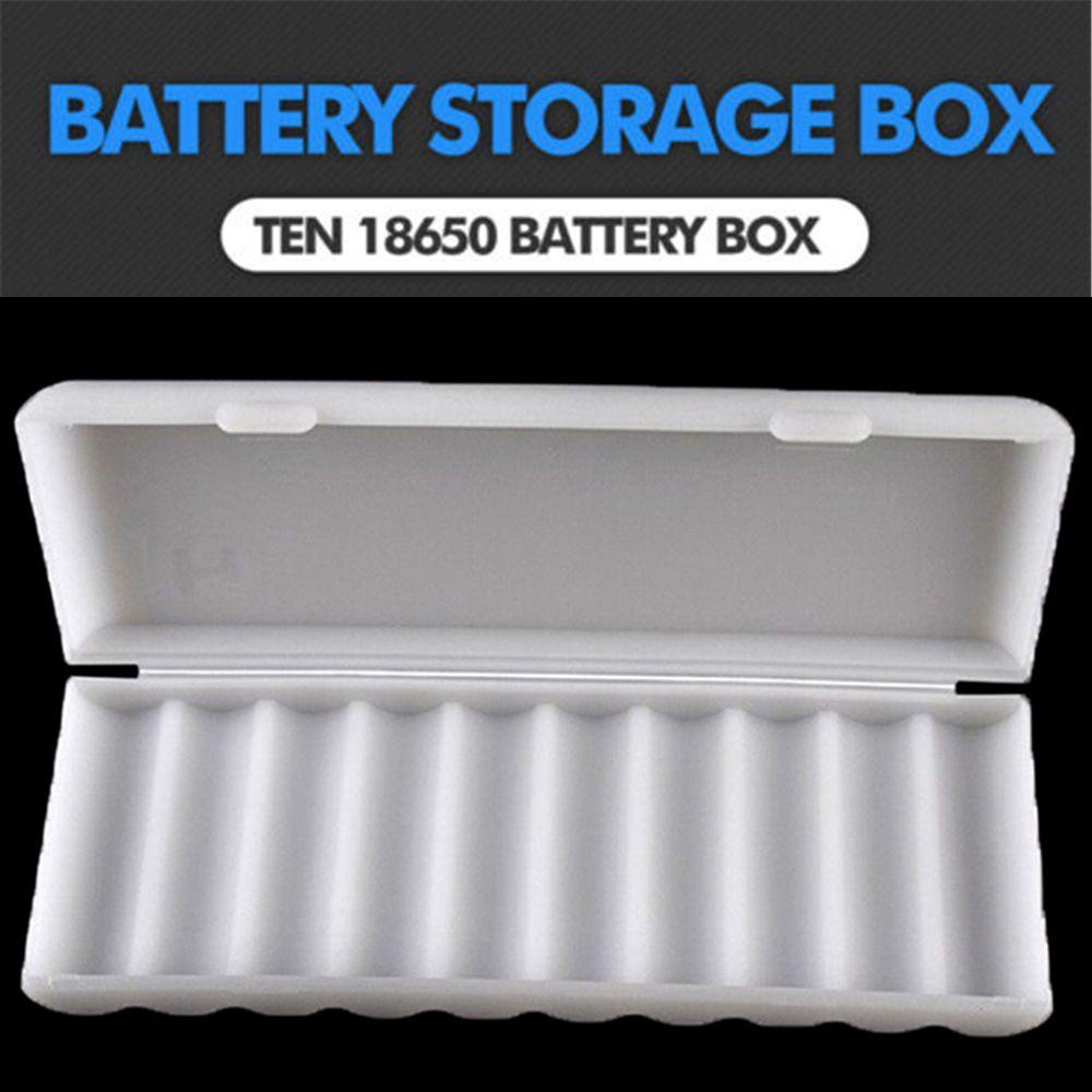 Epoch Hộp Đựng Pin 18650 10X18650 Màu Trắng Siêu Bền Tiện Dụng