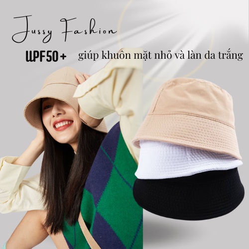 Mũ Bucket Vành Cụp Trơn Jussy Fashion Kiểu Nón Tai Bèo Nam Nữ Phong Cách Ulzzang Unisex Nhiều Màu Hot