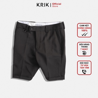Quần Short Nam Cao Cấp Local Brand Chính Hãng Vải KRIK Form Slimfit Có Sắn Gấu QS1519