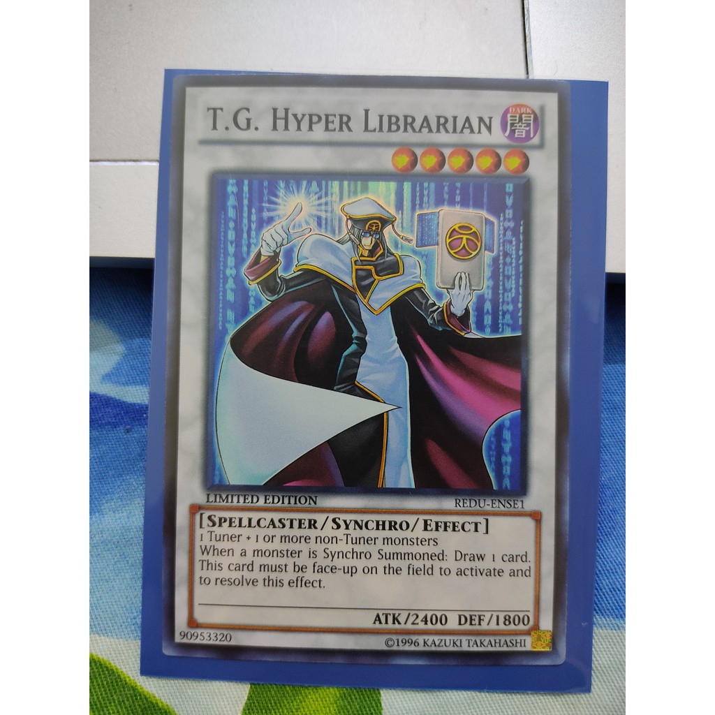 [Yugioh Funny Shop] Thẻ bài T.G. Hyper Librarian - REDU-ENSE1 - Super Rare (Card tặng)