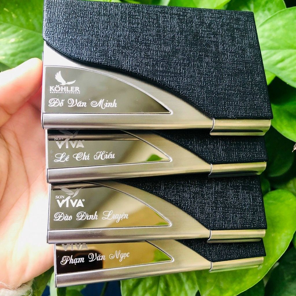 Hộp đựng namecard inox khắc tên theo yêu cầu