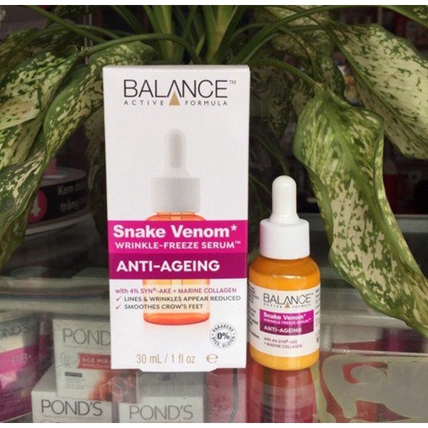Serum Dưỡn Da Chống Lão Hóa Từ Nọc Rắn Balance Active Skincare Snake Venom Wrinkle Freeze 30ml